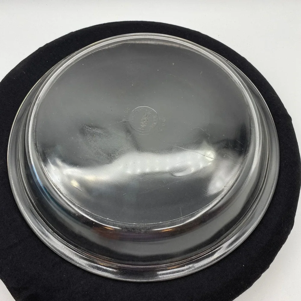 Pyrex 10in Pie Plate Clear Glass Vintage 209 Round Baking Dish Wide Rim Rustic